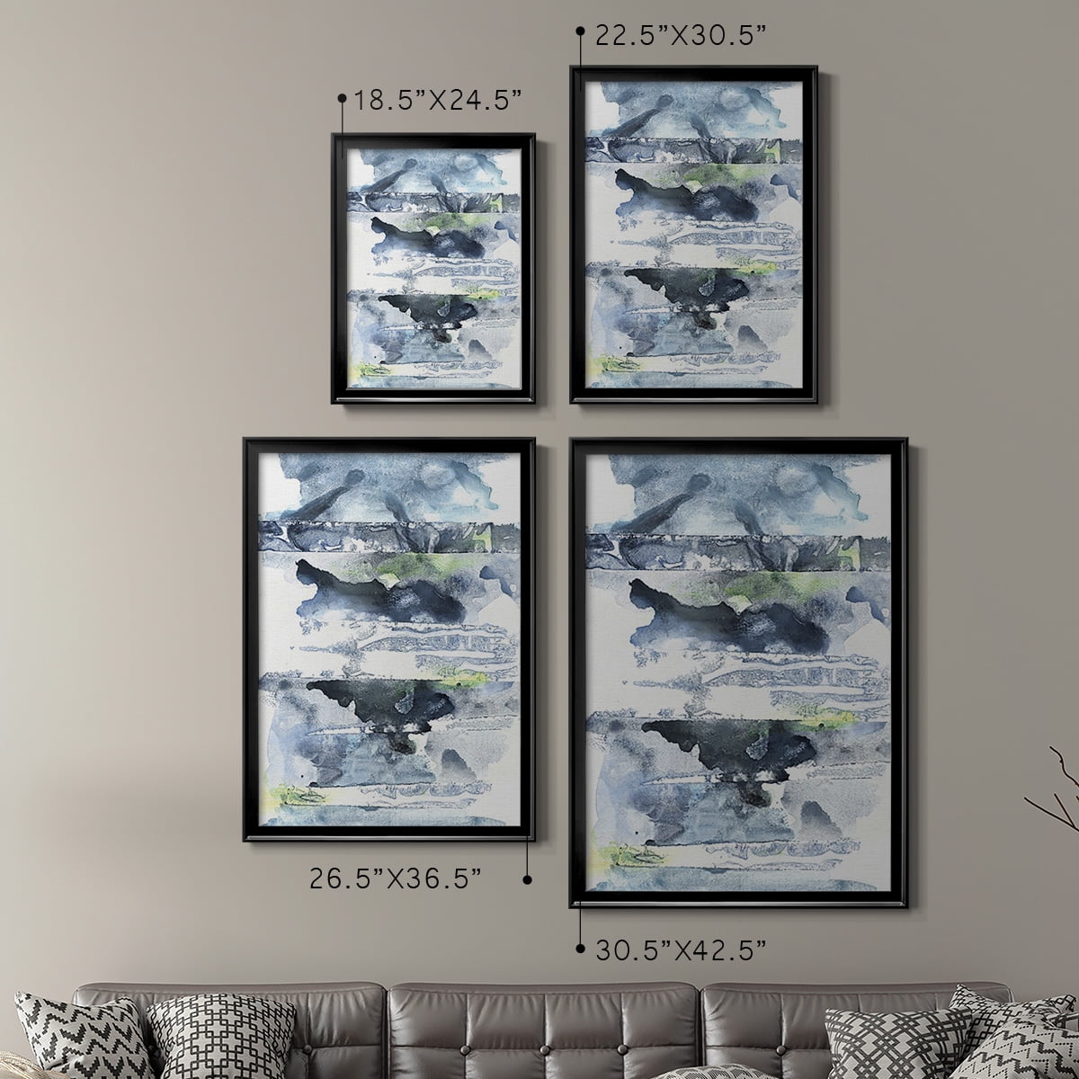 Blue Memories II Premium Framed Print, in Gold, Black, or Silver - Ready to Hang