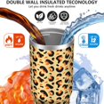 thumbnail image 3 of Leopard Print 30oz Handheld Travel Tumbler with Handle – Double Wall Stainless Steel Insulated Cup, Flip Straw Lid, Leak-Proof & BPA-Free for Hot and Cold Drinks – Durable Coffee & Juice Mug Black, 3 of 6