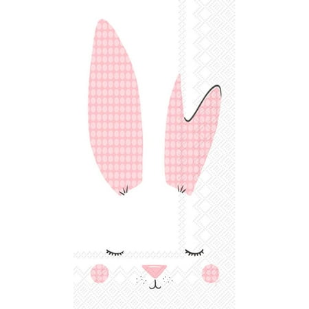Boston International IHR 3-Ply Paper Napkins Easter Spring Designs, 20-Count Lunch Size, Sweet Bunny