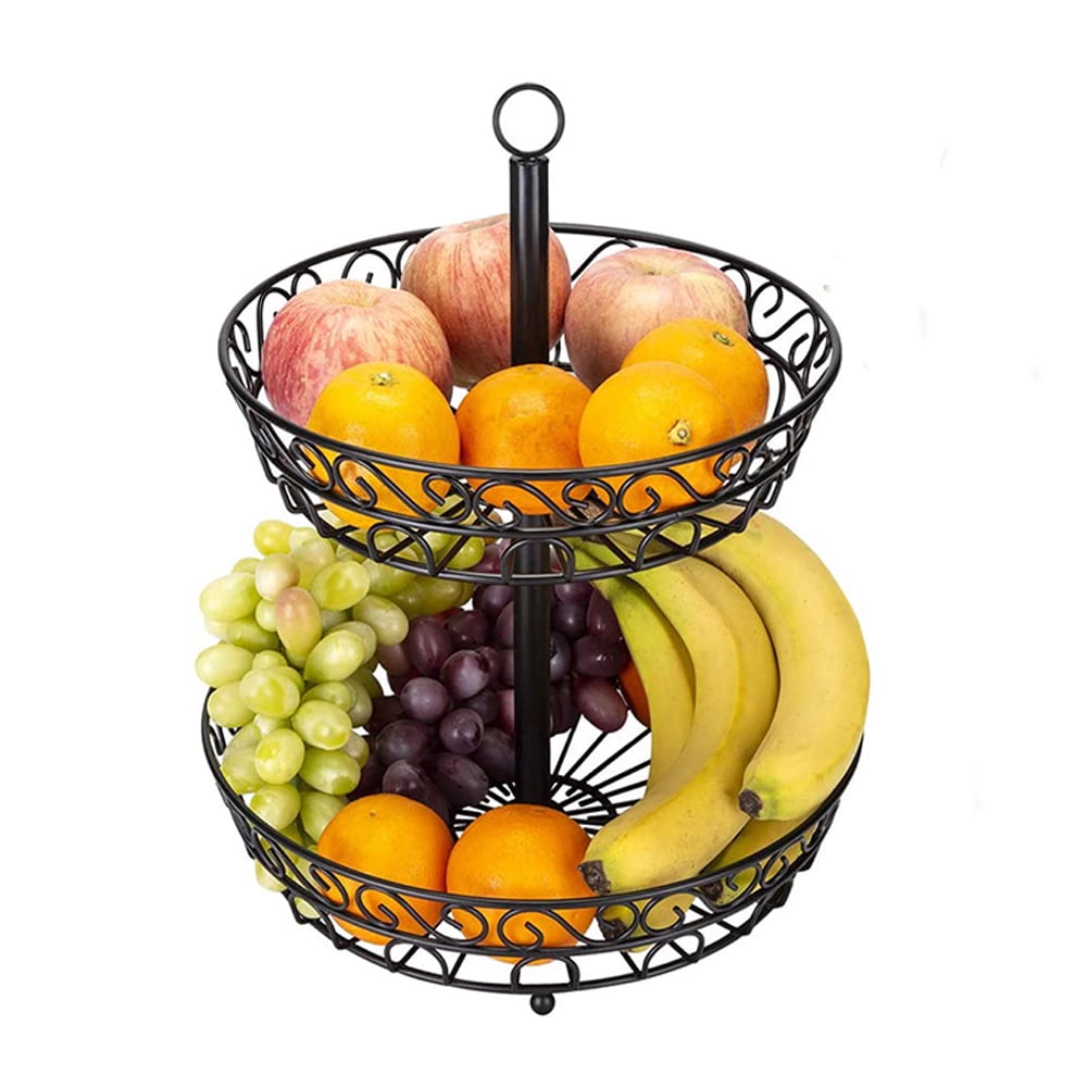 2Tier Bowls, Dining Table & Kitchen Counter Organizer, Modern Fruit