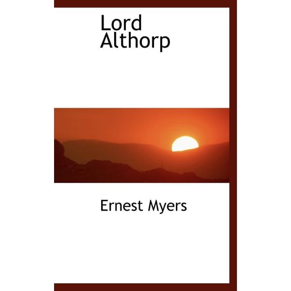 Lord Althorp (Hardcover)
