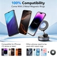 thumbnail image 2 of Magnetic Phone Holder for Car, Suction Cup Car Phone Holder for Windshield and Dashboard, 360° Adjustable Car Phone Mount with Strongest N60 Magnets, Compatible for iPhone17-12 Pro Max and Android, 2 of 9