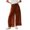 Red, variant on Tqcoqu Women's High Waisted Wide Leg Cropped Lace Hem Pants, Drawstring Casual Lightweight Trousers with Pockets