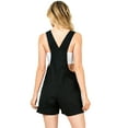 thumbnail image 4 of Revolt PLUS SIZE Women's Juniors Classic Twill Short Overalls (Black, 20), 4 of 4