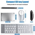 thumbnail image 4 of RONY Foldable Wireless Bluetooth Keyboard & Mouse Combo: Rechargeable Portable Travel Keyboard for Phone Laptop Mac Desktop (Silver), 4 of 15