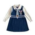 thumbnail image 1 of Vestido plisado de conejo de dibujos animados para niñas, ropa para niños, vestido de punto Preppy, lindo Zootopia Judy Hopps, vestidos de fiesta para bebés, 1 of 5