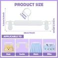 thumbnail image 2 of Lumikrypt 30Pack Plastic Pants Skirt Hangers with Clips, Shorts Hanger with 360 Rotating & Adjustable Clips, Non-Slip Pant Hanger for Kids, Baby, Children, Toddler, Women, 2 of 7