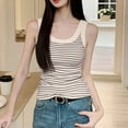 thumbnail image 6 of HADST Tank Tops for Women Breathable Sleeveless Striped Summer Slim Cozy Casual Camisole, 6 of 9
