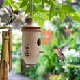 thumbnail image 3 of Lingouzi Hummingbird House Outdoor Hanging Wooden Bird Feeder Wooden Hummingbird House, 3 of 5