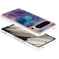 thumbnail image 4 of Designed for Google Pixel 8 Pro Marble Case, Ultra Thin Girls Women Plating Marble Designed Flexible Soft TPU IMD Marble Protective Case Cover for Google Pixel 8 Pro - Purple, 4 of 7