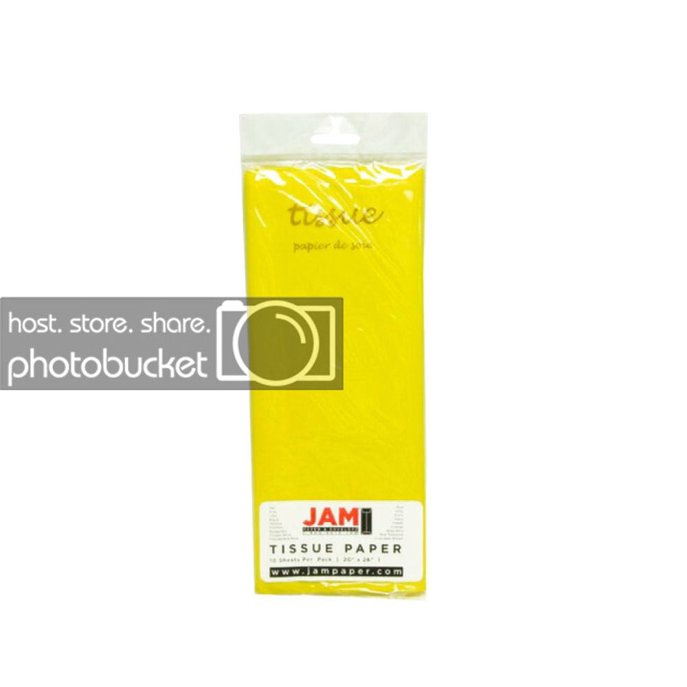 JAM Gift Bag Assortment, 2 Purple Bags & Yellow Tissue Paper, 3/Pack
