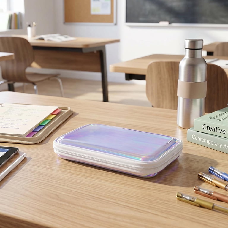Pen+Gear Large Iridescent Zipper Pencil Case - Walmart.com