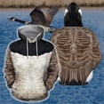 thumbnail image 2 of Sudadera con capucha de manga larga para hombre, sudaderas con estampado gráfico de animales divertidos, pato y alpaca, jerséis de gran tamaño, sudaderas de moda para hombre, 2 of 5