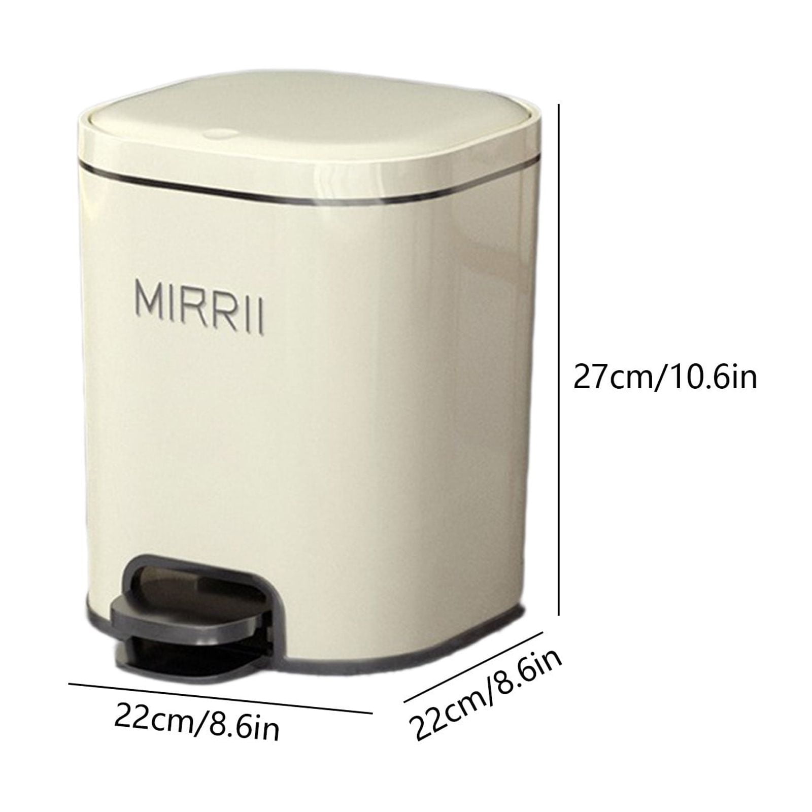 Pedal Press Step Trash Can, Large Capacity 5-Gallon Garbage Bin with Sealed Lid, Dual-Foot & Press Open, Thickened Plastic Waste Basket for Kitchen, Bathroom, Living Room, Bedroom, Office