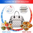 thumbnail image 4 of Unicorn and Star White Pattern Insulated Leakproof Lunch Box for Women, Large Lunch Bag for Tween Teen Adult, Loncheras Para Mujer for Work Beach Travel Picnic Camping, 4 of 6