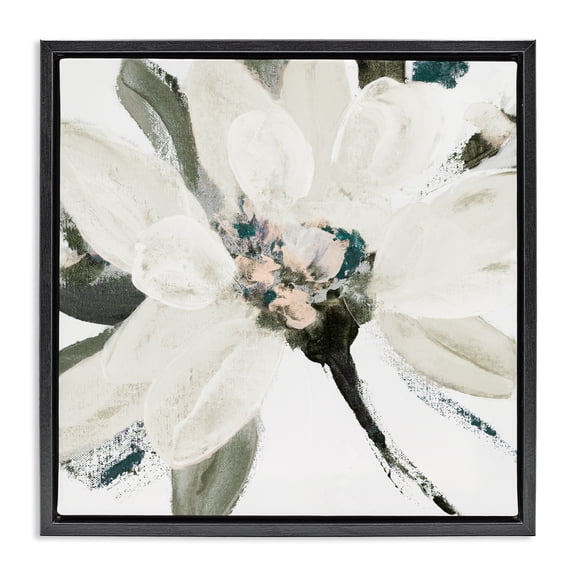 Stupell Industries Naturally Blooming Botanical Black Framed Floater Canvas Wall Art, design by Lanie Loreth