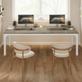 thumbnail image 5 of Tribesigns 2-Person Home Office Desk, 78.7" Extra Long Computer Desk, Double Workstation for Home Office, Work Desk for Two People (Oak), 5 of 5