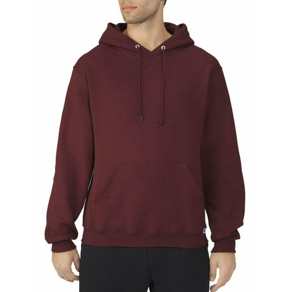 MSRP $35 Russell Athletic Mens Fleece Hoodie Maroon Red Size Medium