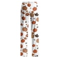 thumbnail image 3 of MLQIDK Pajama Pants Unisex 2026 Lounge Plus Size Pumpkin Bat Ghost Pj Pants Fleece Comfy Home Baggy Pajama Pants Halloween Drawstring Bottoms White XL, 3 of 4