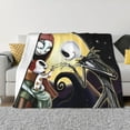 thumbnail image 1 of Goofa The Nightmare Before Christmas Pattern Fleece Throw Blanket for Couch, Soft Checkered Flannel Blanket for Sofa, Warm Cozy Decorative Blanket Fall Decor Gift-40"x30", 1 of 6