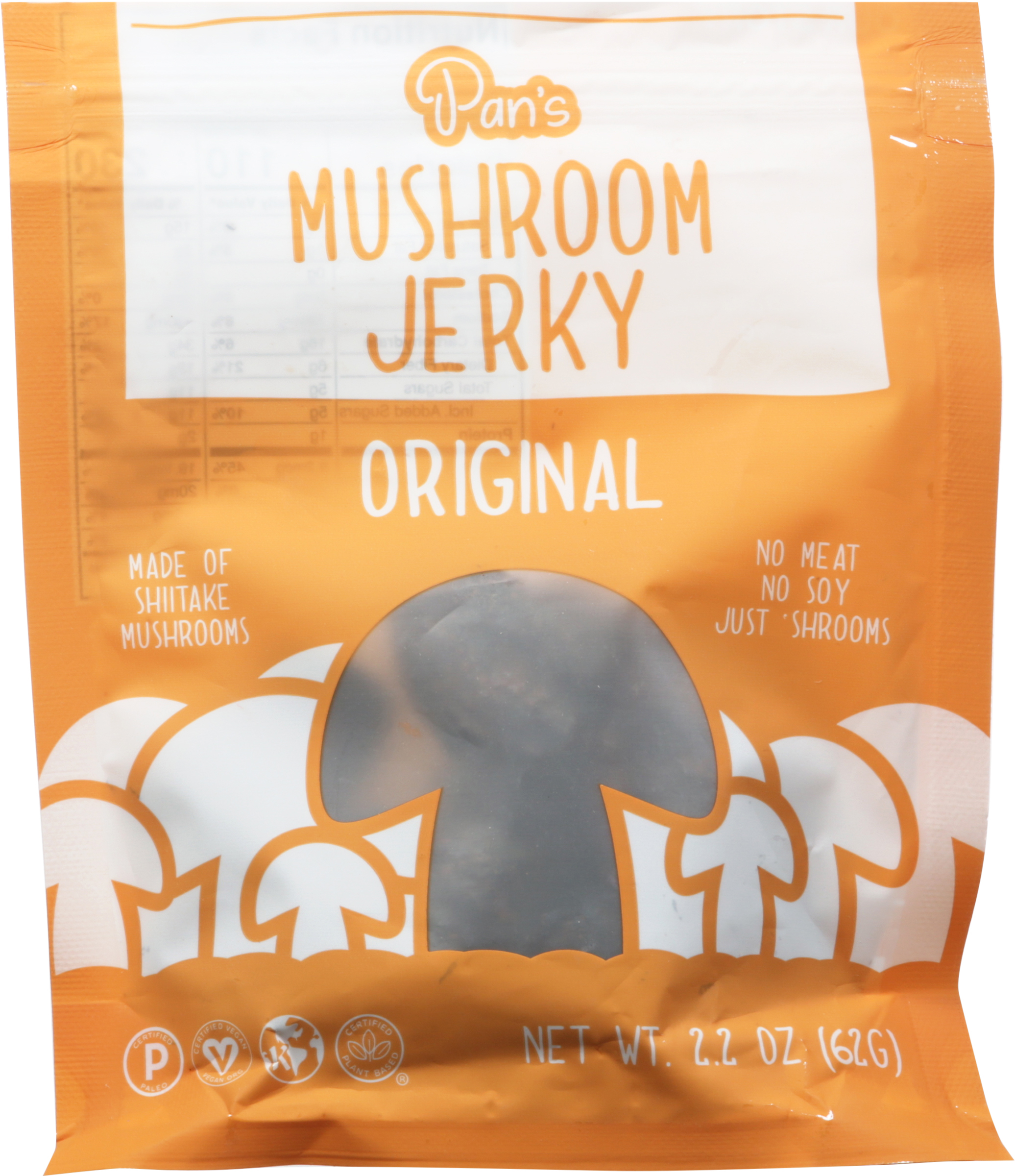 Pan's - Mushroom Jerky Original - 2.2 oz.