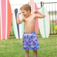 thumbnail image 4 of FORMRS Boys Swim Trunks Quick Dry Mesh Liner Boardshorts Sizes XS-XL, Pink Starfish Pattern, 4 of 7