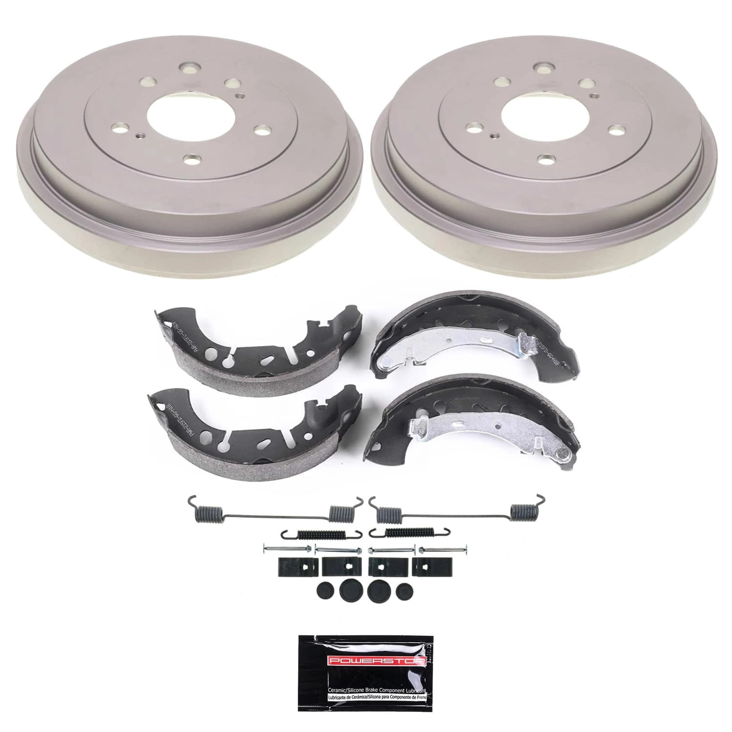 PowerStop Front and Rear Stock Replacement Brake Pad Rotor Drum and Shoe Kit KOE15493DK