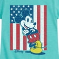 thumbnail image 3 of Disney - Americana - Mickey Vertical American Flag - Toddler And Youth Girls Short Sleeve Graphic T-Shirt, 3 of 5
