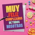 thumbnail image 5 of 1 Jumbo Birthday Greeting Card (8.5 x 11 Inch) - Big Happy Birthday From Us Spanish J3900BDG-SL-US, 5 of 6