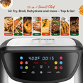 thumbnail image 4 of MIRASTON 8.5QT Large Air Fryer with Viewing Window, 10-in-1 Digital Family Size Air Fryer, Dishwasher Safe, Healthy Oil-Free Cooking, Stainless Steel, Black, 4 of 12