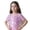Pink, variant on Girls' Sequin T-Shirt, Round Neck Short Sleeve Sparkly Top for Performances, Dance Recitals, Parties, and Special Events, Elegant Fit and Shiny Design for Stage Wear and Celebration Outfits - Blue