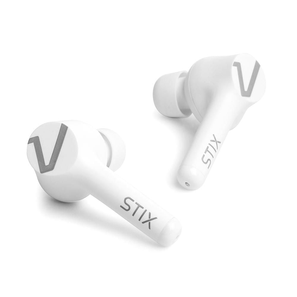 Veho écouteurs-boutons sans fil Bluetooth STIX avec étui de recharge - Blanc