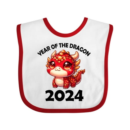 

Inktastic 2024 New Year of the Dragon Boys or Girls Baby Bib