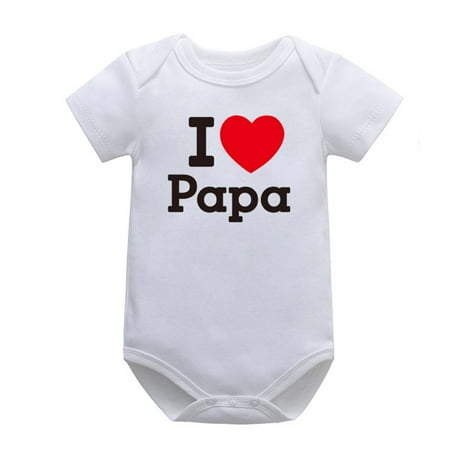 

Borniu Toddler Kids Onesies Baby Boys Girls Romper Cotton Letter Printed Tops Short Sleeve 0-24 Months