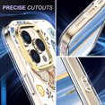 thumbnail image 6 of Petocase for iPhone 15 Pro Case,Butterfly Pattern Design Full Body Rugged Shockproof with Built-in Screen Protector Drop Protective Phone Cover for Women Girls,White Butterfly, 6 of 8