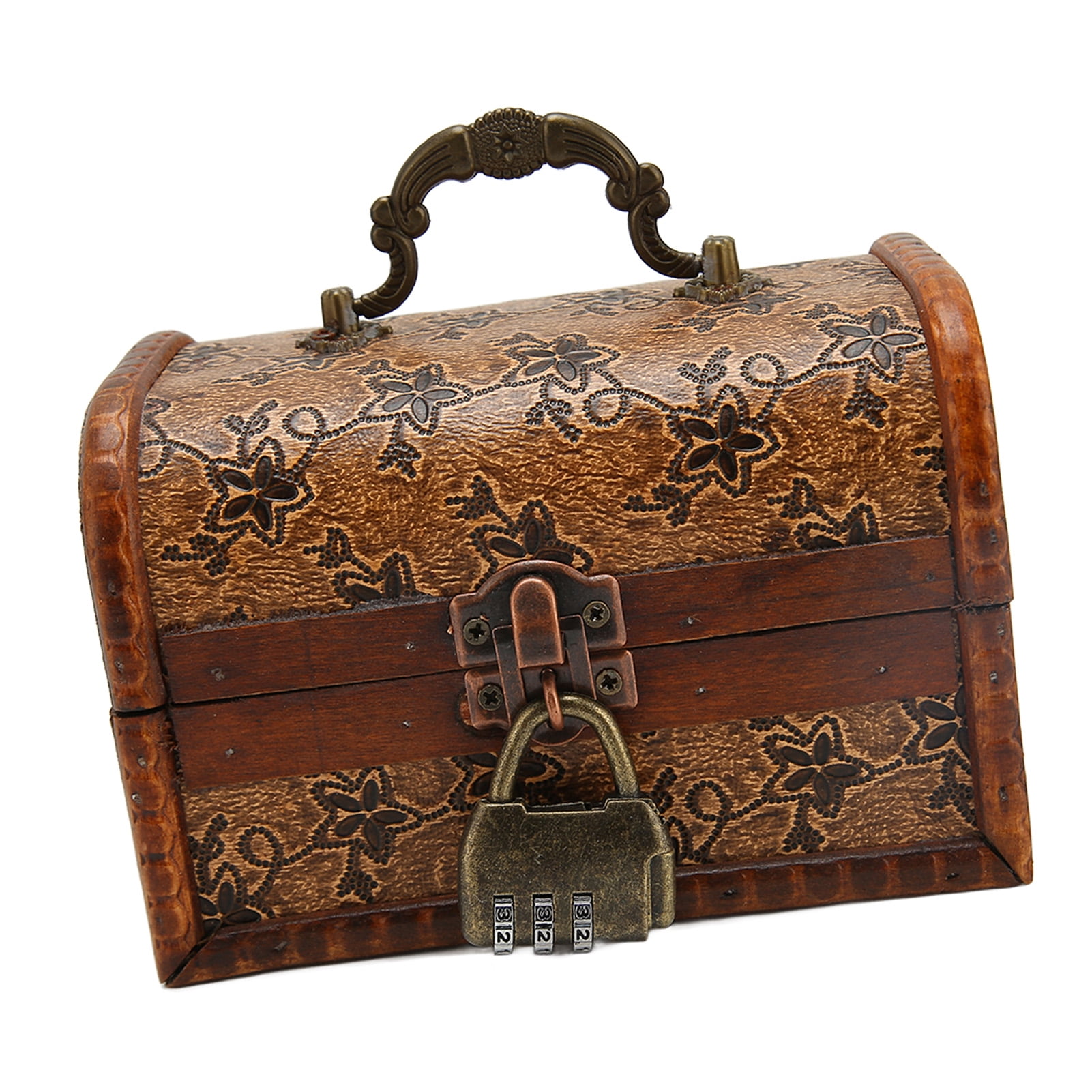 Boîte De Rangement En Bois Vintage, Coffre Au Trésor Décoratif En Bois Portable, Coffre De Rangement En Bois De 4 Styles Pour Cadeau, Bijoux, Objets