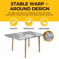 thumbnail image 4 of White Dandelion Table Cloths for 5 Foot Rectangle Tables, Spring Plants Flowers Vintage Gray Patio Waterproof Elastic Fitted Tablecloths, Washable Rectangular Table Cover for Camping, 4 of 8