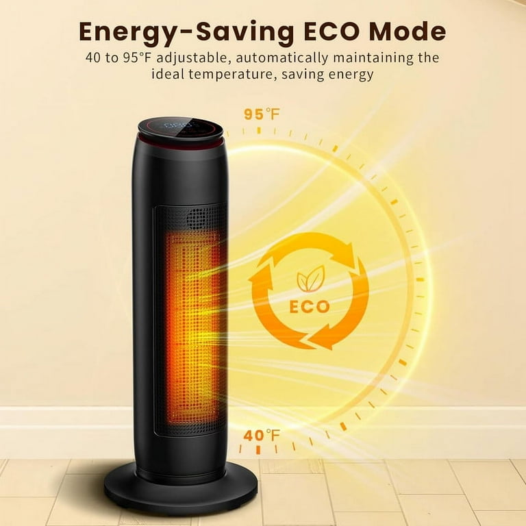 Lochas Tower Space Heater, Digital Ceramic, Safe, Overheat Tip