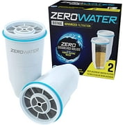ZeroWater Replacement Filters 2-Pack BPA-Free Replacement Water Filters for ZeroWater Pitchers and Dispensers NSF Certified to Reduce Lead and Other Heavy Metals