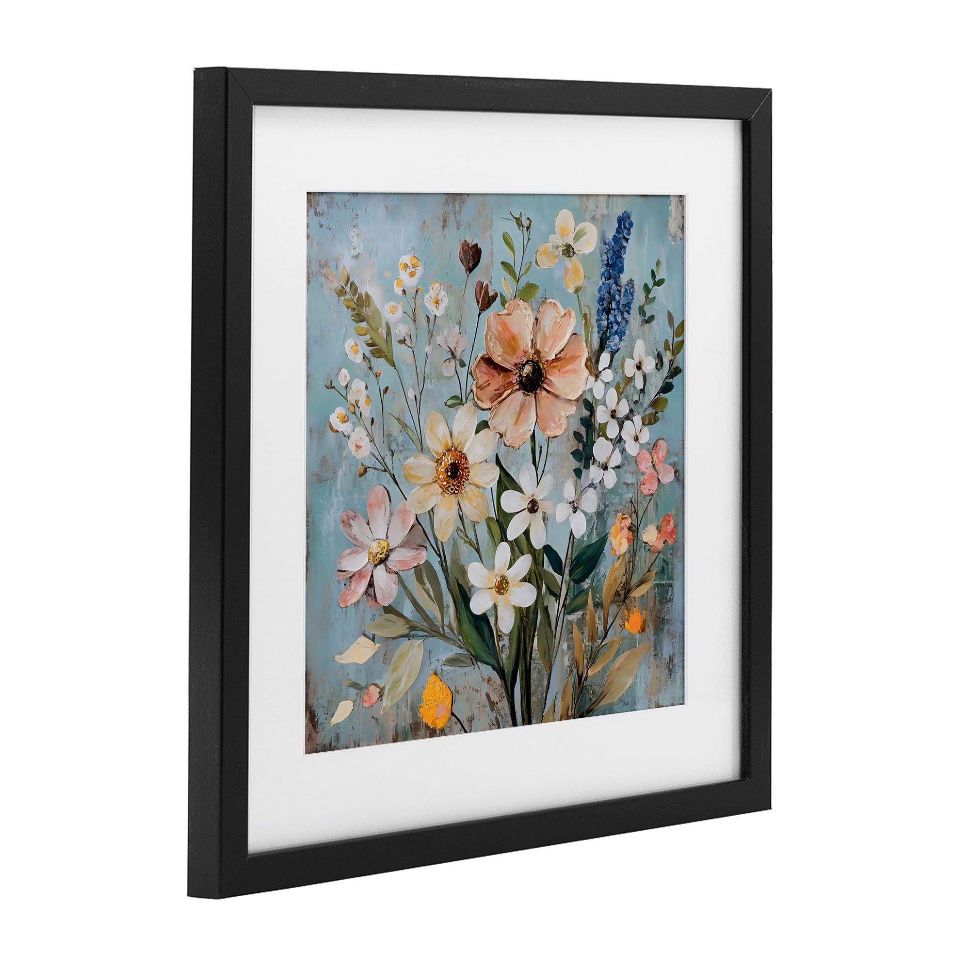 Stupell Industries Wildflower Mix Spring Bouquet Black Framed Print Under Glass, design by Creative Studio