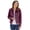 Deep Claret, variant on Plus Size Stretch Denim Jacket Cropped Jean Jacket