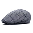 thumbnail image 5 of SikaFu Cross -Border Men's Peak Hat Lattice Casual Berets Loose Band To Adjust The Forward Hat Retro Literary Hat, 5 of 5