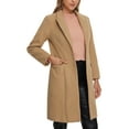 thumbnail image 4 of INSPIRE CHIC Notch Lapel Coat for Women's Pockets Elegant Long Sleeve Winter Coats, 4 of 5