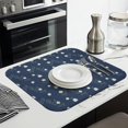 thumbnail image 3 of Pioneer Flower Floral Print Pattern Kitchen Dish Drying Mat 1 Pack, Ultra Absorbent Microfiber Drainer Mat, 16"x18", 3 of 6