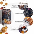 thumbnail image 5 of Shower Curtain 72"W x 84"L Fall Thanksgiving Vintage Pumpkins Leaves Fabric Shower Curtains Set with Hooks Water Repellent Bathroom Curtains Machine Washable Bathroom Accessories, 5 of 6