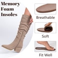 thumbnail image 4 of LOVE STEETLY Women's Knee High Slouchy Boots, Pointed Toe Chunky Heel Casual Versatile Stylish Comfort Winter Tall Boot., 4 of 7