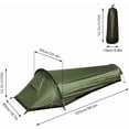 thumbnail image 2 of Single Person Bivy Tent 1 Man Tent for Camping Hiking Backpacking Outdoor Survival Gear - Easy Set Up, 2 of 13