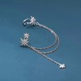 thumbnail image 3 of 925 Sterling Silver Fashion Star Cuff Earring Chain For Women Teen Girls Star Crawler Earring Wrap Earrings, 3 of 5