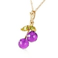 thumbnail image 2 of Galaxy Gold 14K Yellow Gold 1.45 Carat Amethyst and Peridot Pendant Necklace - February Birthstone - Peace & Wisdom - 16" to 24" - Fine Jewelry for Women, 2 of 2