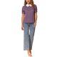 thumbnail image 2 of INSPIRAR CHIC Blusa de Mujer Vintage con Cuello Peter Pan, Manga Corta con Contraste, Talla XL, Color Púrpura Taro, 2 of 6